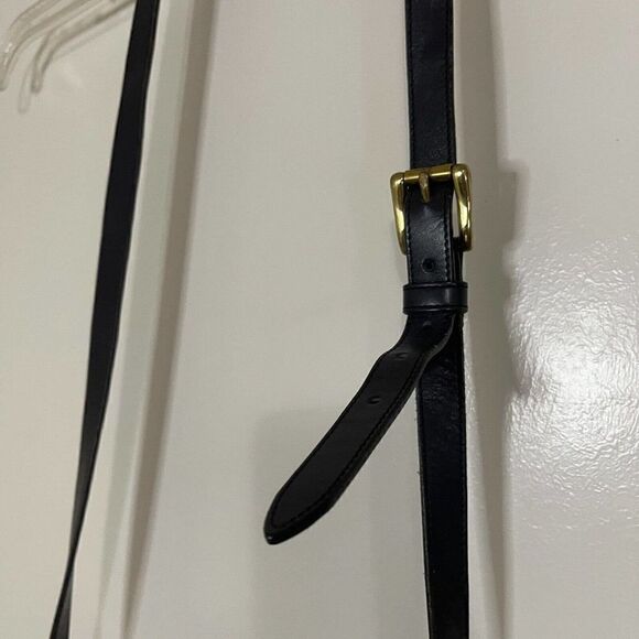 Vintage Dooney & Bourke blue black arrowhead essex leather shoulder cross body - Picture 3 of 16